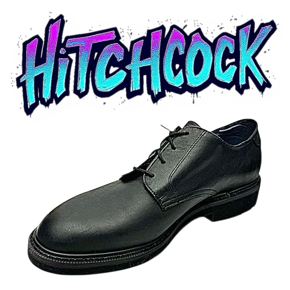 Hitchcock Madison Blucher Oxford Black Oiled Leather Men’s 11 3E Wide